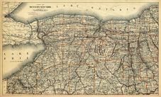 Western New York, New York State 1890 to 1908 Walker Maps